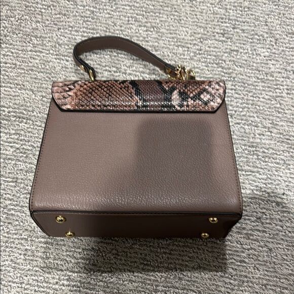 Brown and Snake Print Women's Bag - Picture 2 of 4